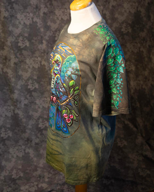 Tie Dyed, A Nap In The Forest, men's large T-shirt
