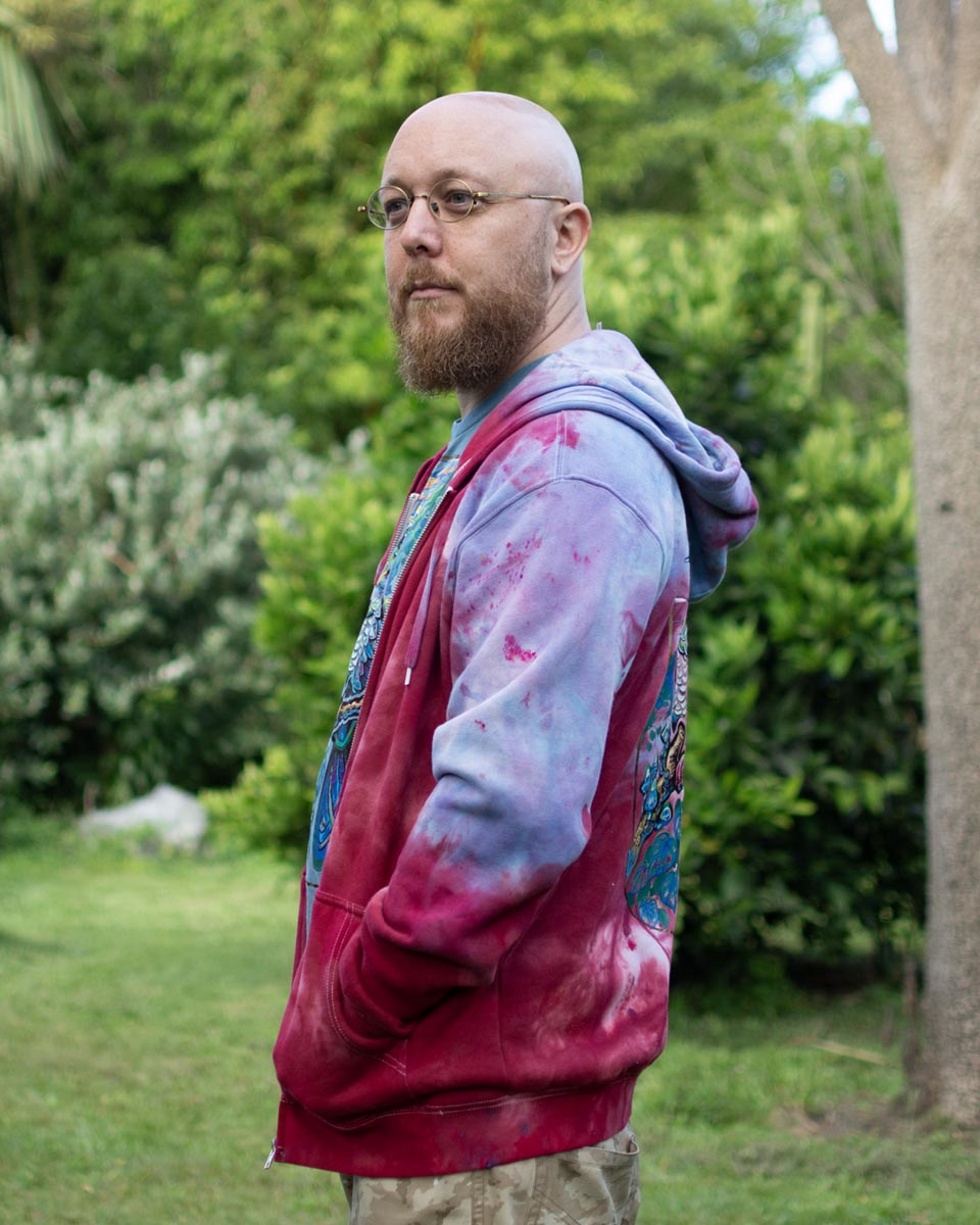 Custom Tie Dyed Wood Pigeon Hoodie
