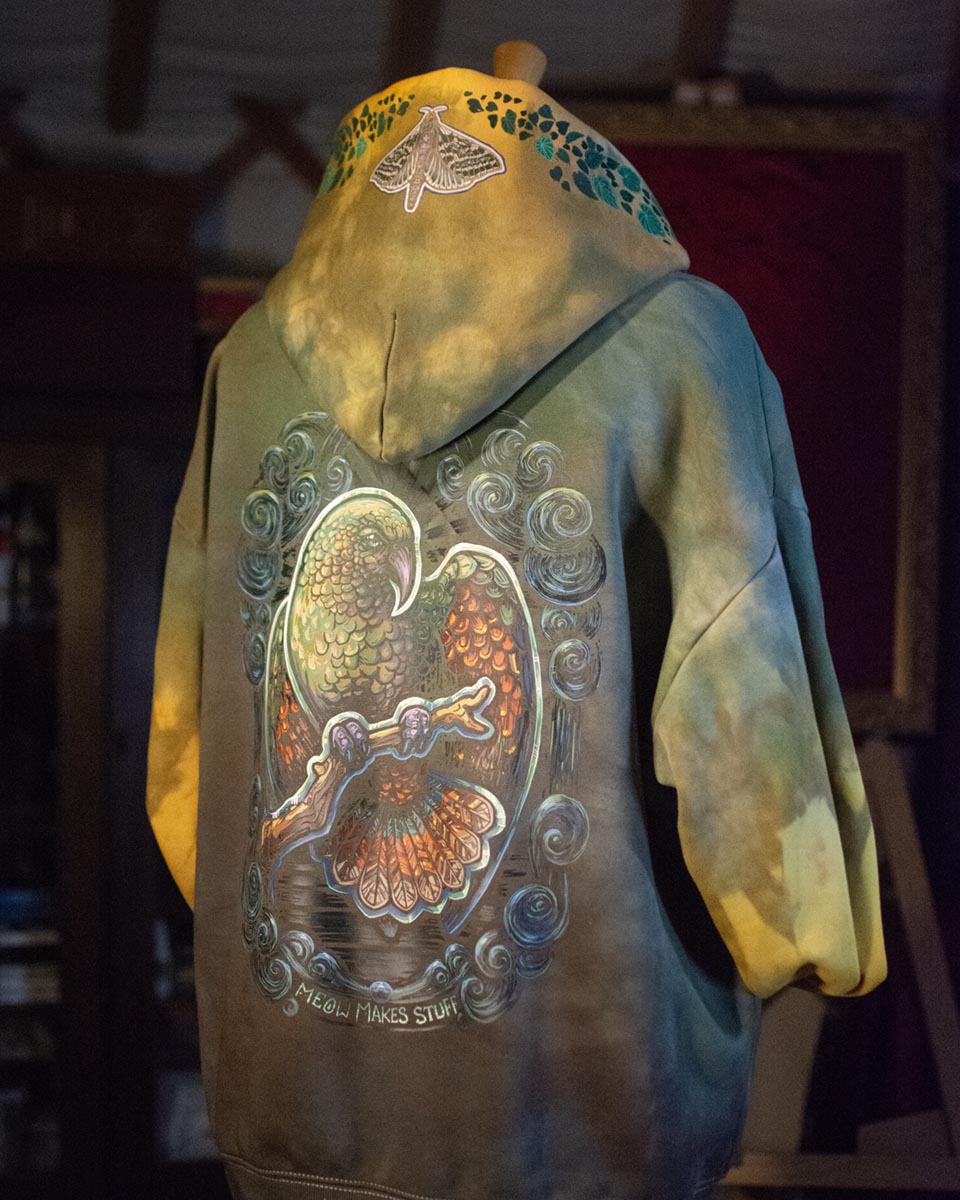 Tie Dyed, Earth Elemental Hoodie, Men's oversized Medium