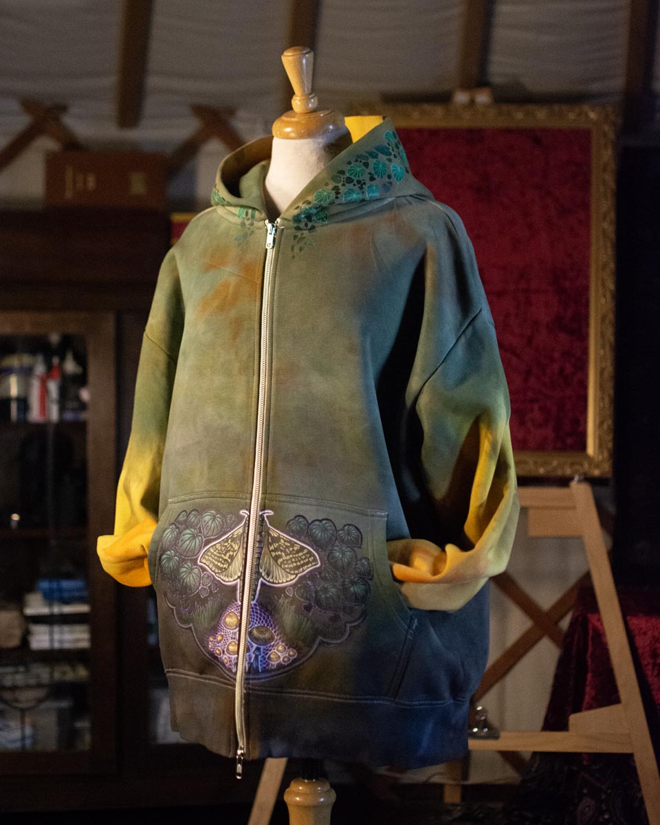 Tie Dyed, Earth Elemental Hoodie, Men's oversized Medium