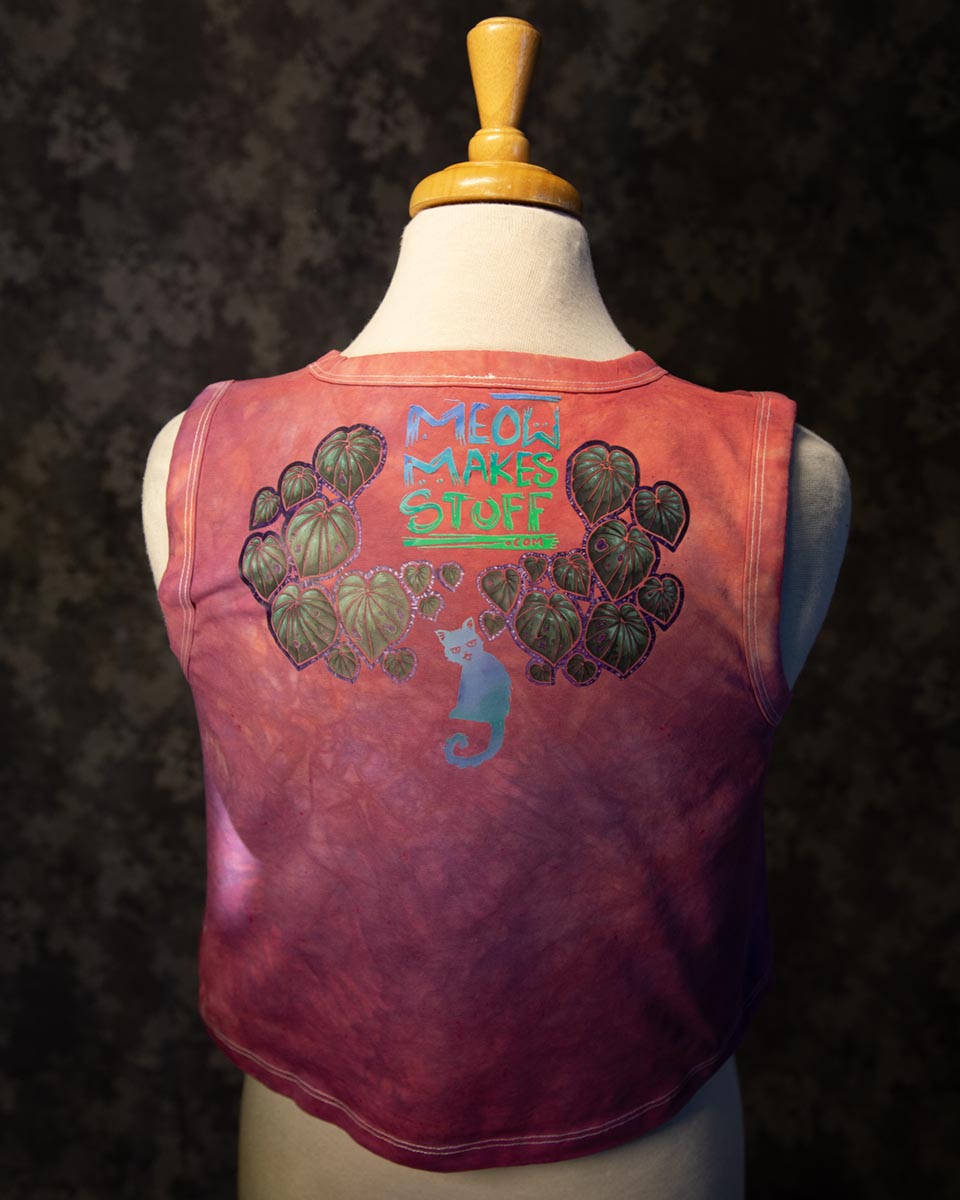 Tie Dyed, A Twilight Romance with a Puriri Moth, Women's medium cropped tank top