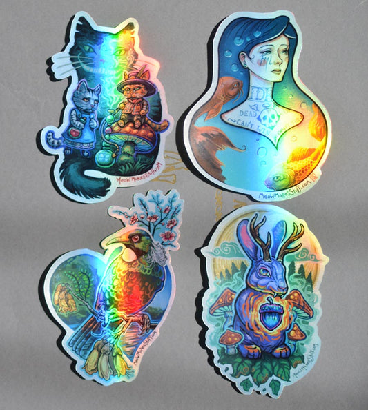 4 Pack Holographic Sticks