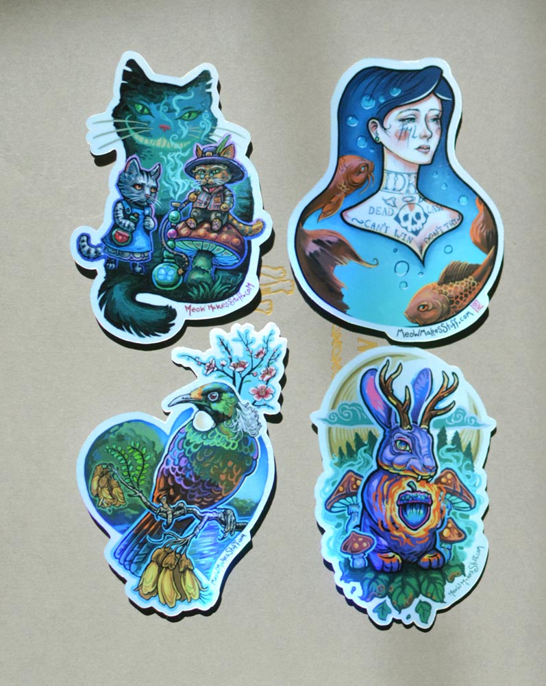 4 Pack Holographic Sticks