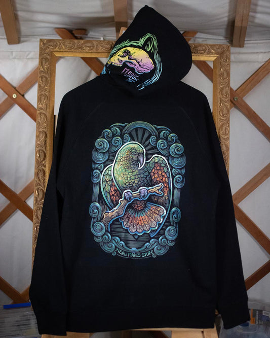 Kea and Ruru with Cat Skull hood, Hoody